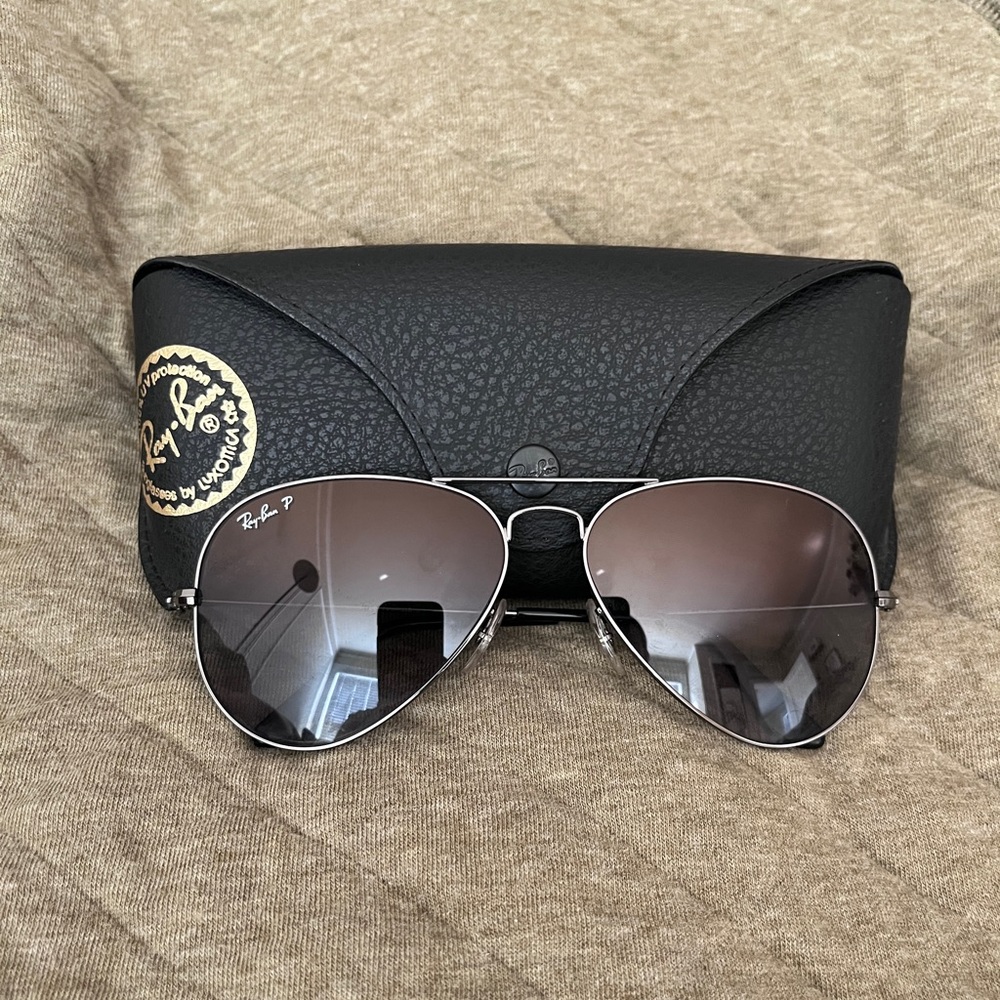 😎 NWOT Rayban Aviator Gradient Sunglasses